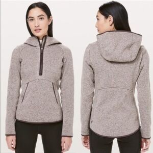 Lululemon Fleece & Thank You Pullover Jacket size 4 Heathered Smoky Blush